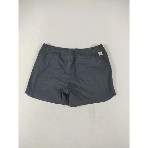 Carhartt‎ Shorts Womens Large Black Relaxed Fit Stretch Utility Pockets Ripstop - Picture 2 of 9